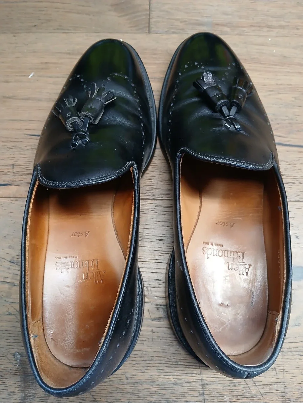 Allen Edmonds Black Leather Tassel Loafers